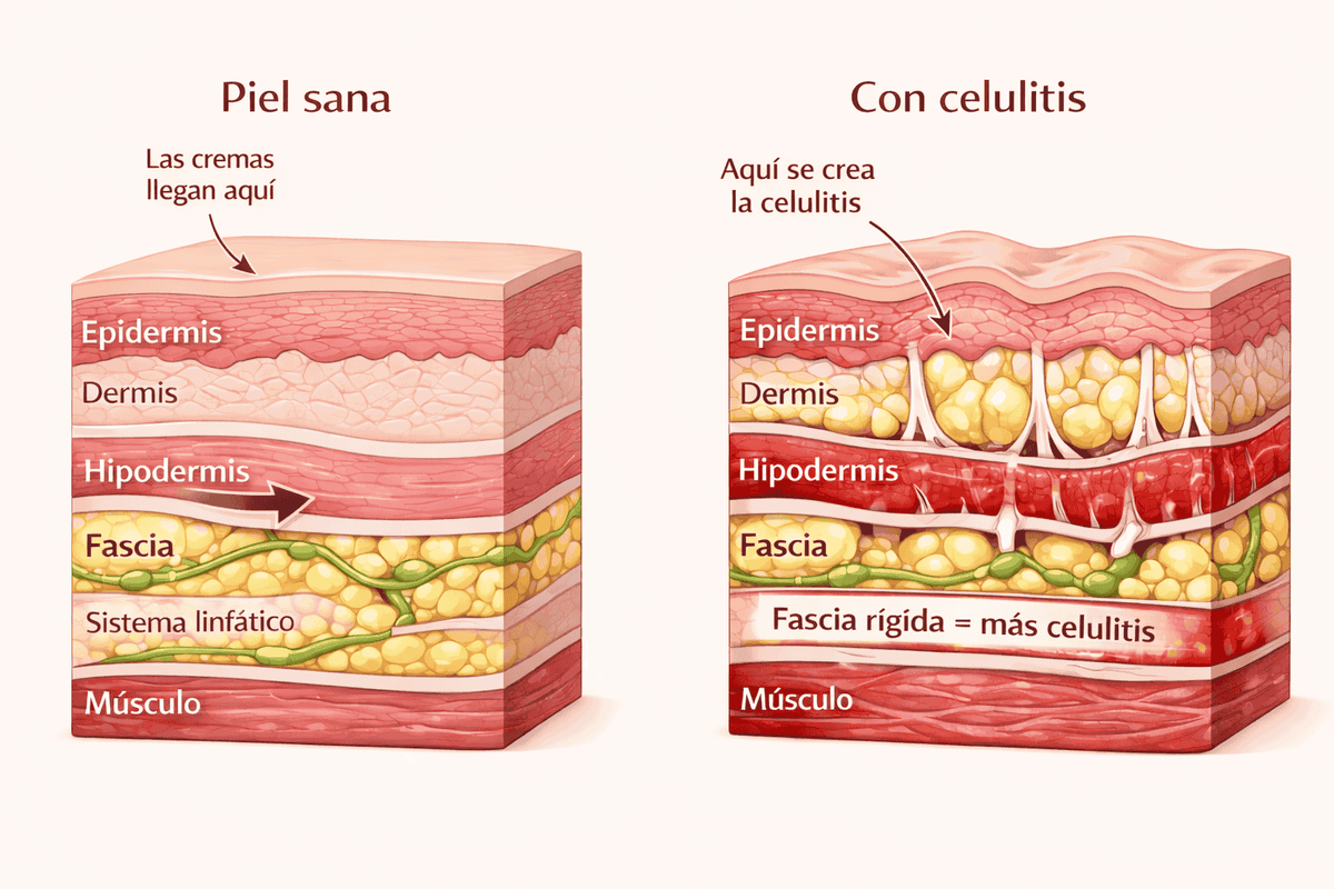 Mecanismo de la celulitis