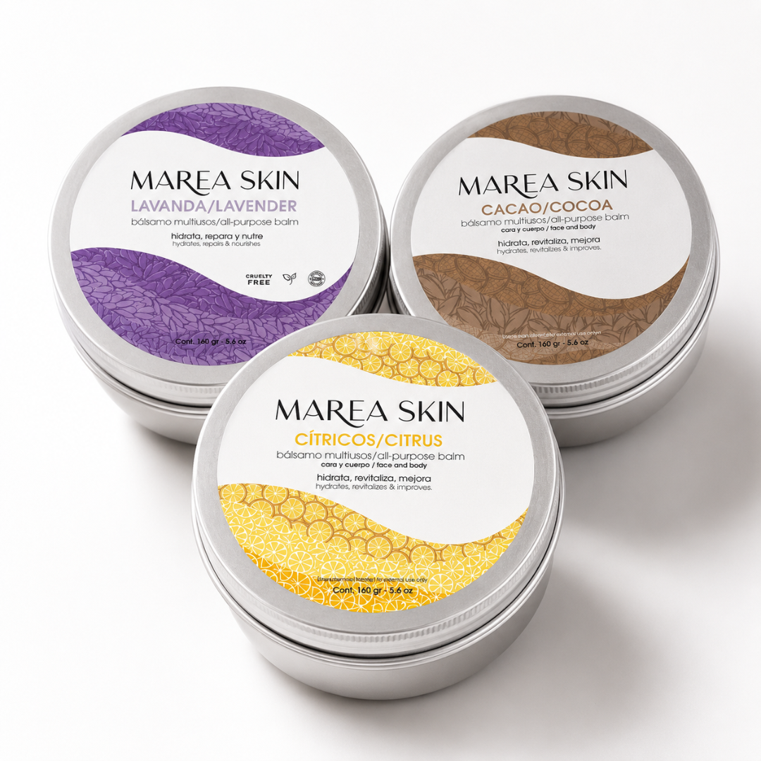 Kit Balsamos Coroporales y Faciales (Cacao, Lavanda, Citricos)