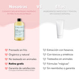 Tabla comparativa del aceite de fortalecimiento capilar contra otros productos
