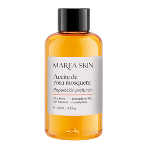 Aceite corporal de rosa mosqueta con fondo transparente de 125 ml