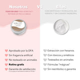 Tabla comparativa del bálsamo de cacao contra otros productos