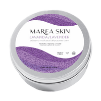 Bálsamo corporal multiusos de lavanda con fondo transparente