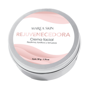 Crema facial rejuvenecedora con fondo transparente